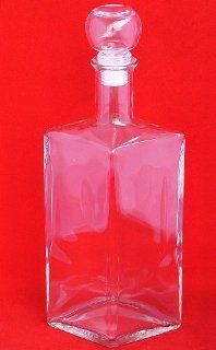 2 x 500 ml leere Glasflasche Rombo Karaffe Whisky zu 0,5 Liter Glasflasche Likrflasche Schnapsflasche 500 ml Zierflasche Essig/l Flasche Geburtstagsgeschenk, Geschenkidee von SLK GmbH Küche & Haushalt