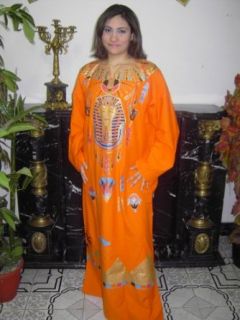 Cleopatra Pharao Kostm Damen Kaftan Faschingskostm Karnevalskostm gypterin Gre 2XL , orange Bekleidung