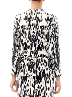 Abstract Lynx print silk peplum jacket  Giambattista Valli Co