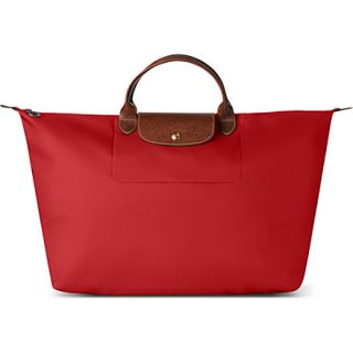 LONGCHAMP   Le Pliage medium travel bag in red