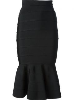 Givenchy Ribbed Knit Peplum Hem Skirt