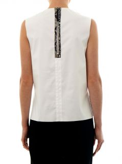 Embossed leather and cotton blend top  Helmut Lang  MATCHESF