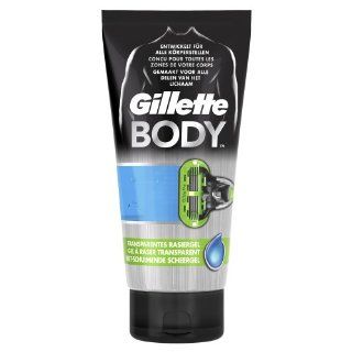 Gillette Body Transparentes Rasiergel Tube, 6er Pack (6 x 175 ml) Drogerie & Körperpflege