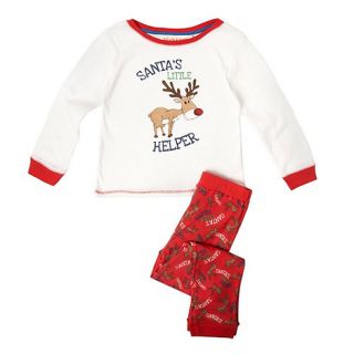 bluezoo Boys red Santas Little Helper pyjamas