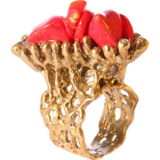 Silvana K Designs Coral Life Ring With Natural Red Corals