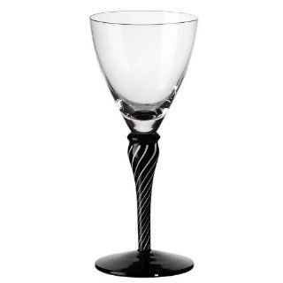 Weinglas, Weinkelch, Roseglas "NIGHT AND DAY", schwarz/wei/klar, Glas, 20 cm, moderner Style (ART GLASS powered by CRISTALICA) Küche & Haushalt