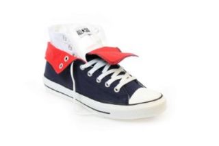 Converse All Star Chuck Taylor zweifach Hi Unisex Navy Rot Wei Canvas Sneaker, 47.5 EU Schuhe & Handtaschen