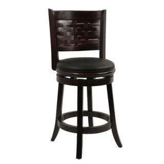 Boraam Sumatra 24 Swivel Bar Stool with Cushion 41024 Finish Cappuccino