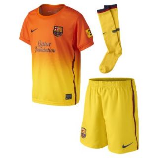 Nike 2012/13 FC Barcelona Replica Pre School Boys Soccer Kit   Safety Orange
