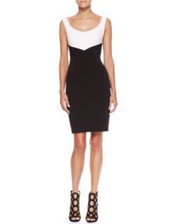 Womens Quilted Jersey Sleeveless Dress   Escada   Black/White (34)