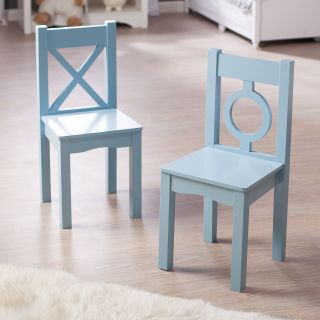 Lipper Childrens Blue Chairs   Set of 2   Kids Traditional Chairs