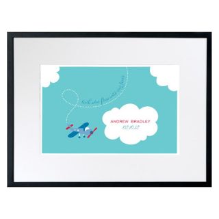 Tiny Skywriter Personalized Framed Wall Decor   24W x 18H in.   Kids and Nursery Wall Art