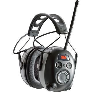 3M WorkTunes AM/FM Radio/ and Hearing Protector with Bluetooth — 25dB, Model# 90542-3DC  Hearing Protection