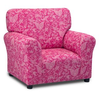 Kidz World Small Paisley Candy Pink Club Chair   Kids Upholstered Chairs