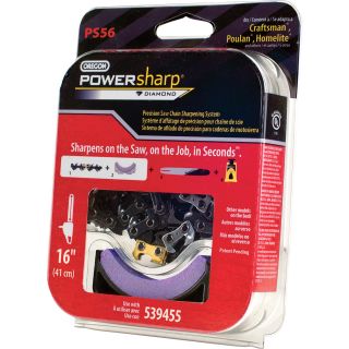 Oregon PowerSharp Replacement Chain and Sharpening Stone — For 16in. Chain Saws, Model# PS56  Chainsaw Replacement Chain