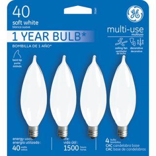 GE 40W 120 Volt Incandescent Light Bulb