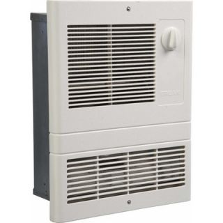 1,000 Watt Wall Insert Electric Fan Heater with Adjustable Thermostat