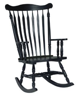 International Concepts Colonial Rocking Chair   Antique Black   Indoor Rocking Chairs