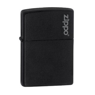 Zippo Lighter Black Matte With Zippo Lighter Logo   15620790