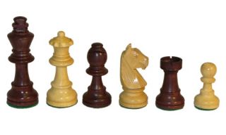 Walnut Stained German Knight Chess Pieces   Chess Pieces