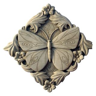 Acanthus Butterfly Wall Plaque   Outdoor Wall Art