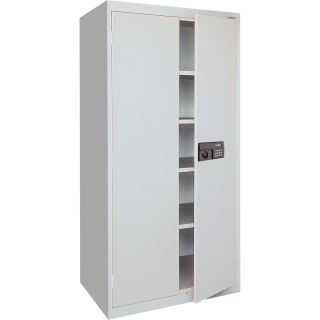 Sandusky Lee Keyless Electronic Cabinet — 46in.W x 24in.D x 72in.H, Dove Gray, Model# EA4E462472-05  Storage Cabinets