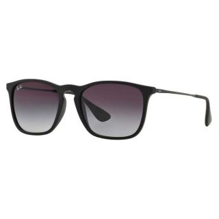RB 4187 Square Keyhole Youngster Rubber Black by Ray Ban for Men   54