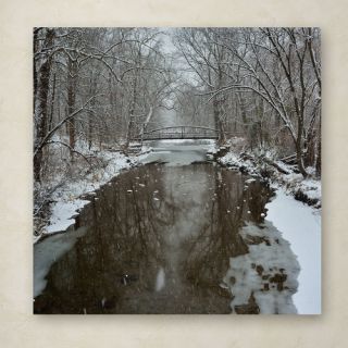 Trademark Fine Art Winter Bridge by Kurt Shaffer Photographic Print