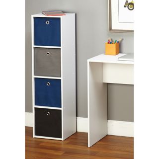 Simple Living Jolie 4 slot Fabric Bin Bookcase