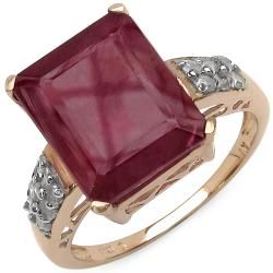 Malaika 8.70ctw 14K Rose Gold Overlay Silver Ruby and 1/5ct TDW
