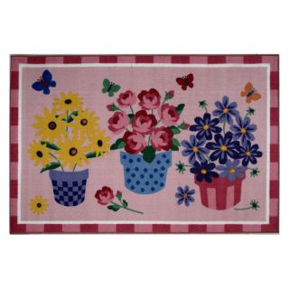 Fun Rugs Olive Kids OLK 014 Blossoms and Butterflies Area Rug   Multicolor   Kids Rugs