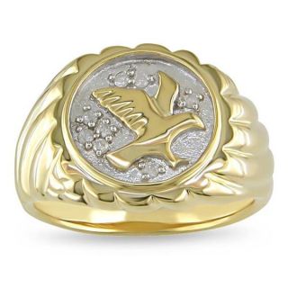 Miadora Mens 1/10ct TDW Diamond Eagle Ring (H I, I2 I3)