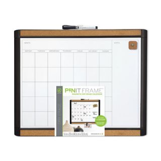MOD and Pin It Black Frame Magnetic Dry Erase Monthly Calendar Board
