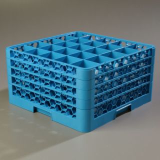 OptiClean™ 25 Compartment Glass Rack with 4 Extenders