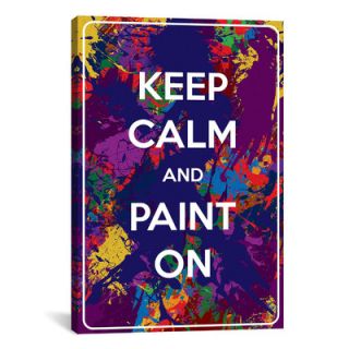 Keep Calm and Paint On Textual Art on Canvas by iCanvas