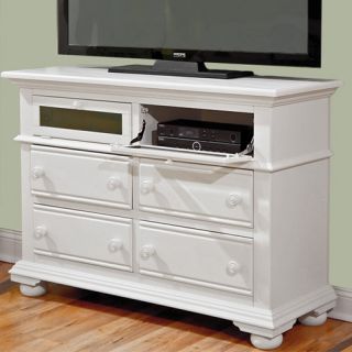 Cottage Traditions 4 Drawer Media Chest   Eggshell White   Dressers