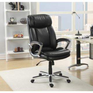 Serta Executive Smooth Black Big and Tall Puresoft Faux Leather Office