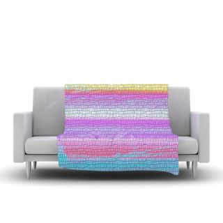 Drip Dye Warm Strid by Nina May Fleece Throw Blanket by KESS InHouse