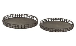 Dimond Home Pewter Trays   Set of 2   Bowls & Trays