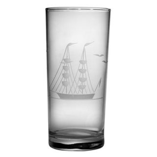 Susquehanna Glass Clipper Ship Hand Cut Hiball Glass