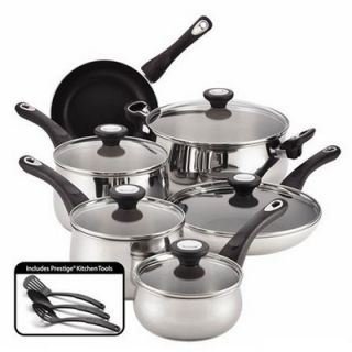 Farberware New Traditions Stainless Steel 14 Piece Cookware Set