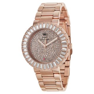 Juicy Couture Womens Grove Stainless Steel Rose Goldplated Quartz