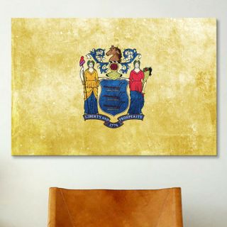 Flags New Jersey Graphic Art on Canvas by iCanvas