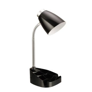 Limelights Gooseneck Organizer Desk Lamp with Black iPad Tablet Stand