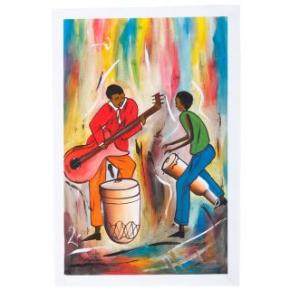 Modern Music in the Village Canvas Art (Malawi)   Shopping