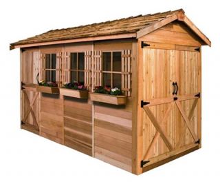 Cedar Shed 12 x 6 ft. Boathouse Garden Shed   Storage Sheds