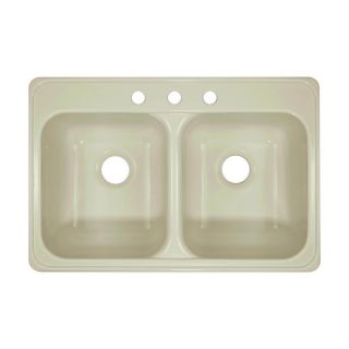 Lyons Deluxe Dual Bowl Acrylic 10 inch Deep Acrylic Kitchen Sink With