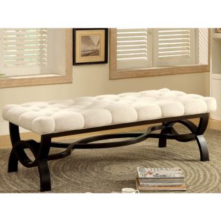 Valencia Elegant Tufted Button Accent Bench   Shopping