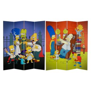 Oriental Furniture 6 ft. Double Sided Halloween Canvas Room Divider   Room Dividers