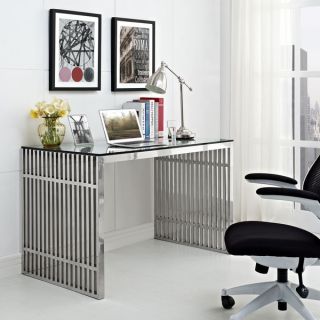 Gridiron Stainless Steel Desk   16793297   Shopping